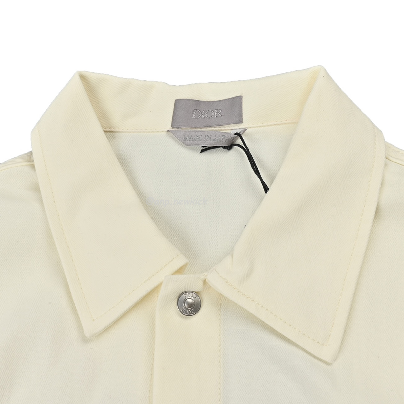 Dior 24ss Off White Cotton Denim Shirt (8) - newkick.org